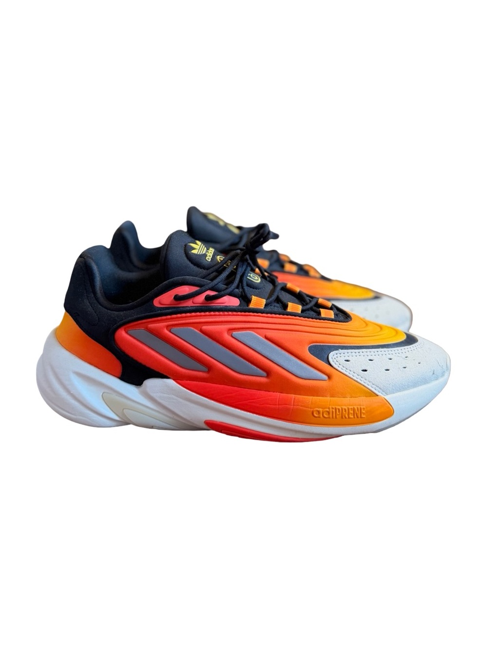 ADIDAS OZELIA - SIZE 10.5 - ORANGE / YELLOW / BLACK / IVORY
